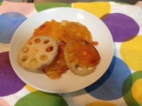 レンコンのチーズ焼きの画像