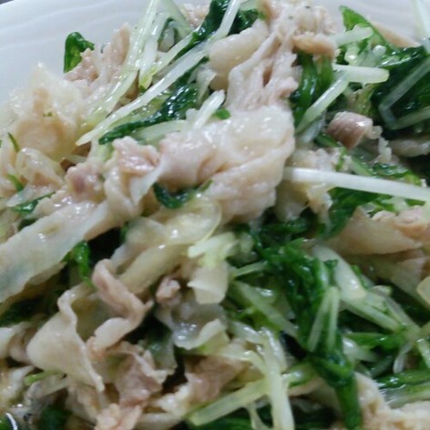 豚しゃぶと水菜のサラダ
