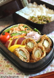 東京大江戸甘味噌ねぎ巻きカツ弁当の写真