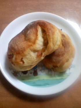 手捏ねで☆ベーコンフランスパン