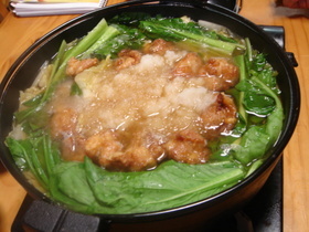 鶏のから揚げみぞれ鍋