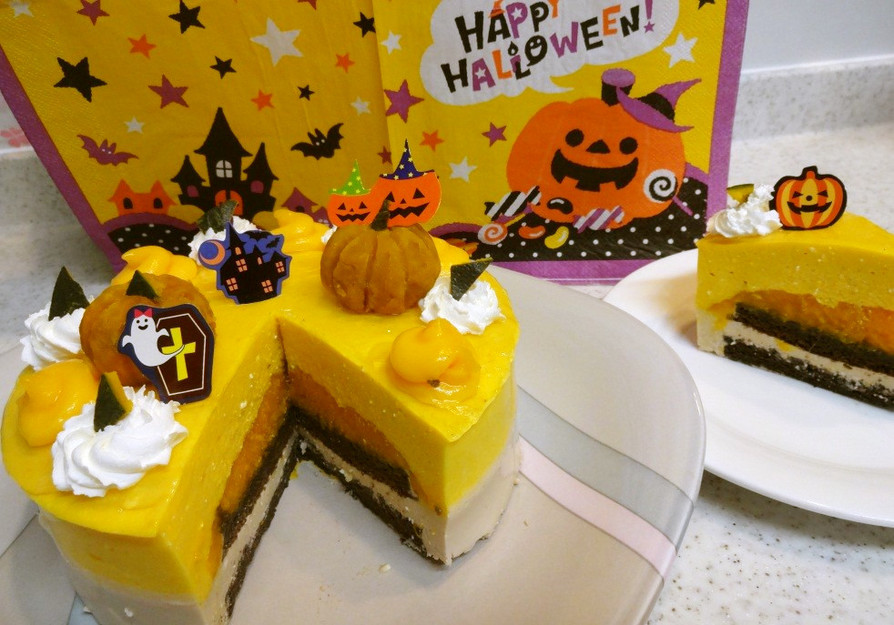 コーヒー香る♡かぼちゃのムースケーキの画像