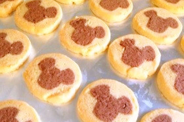 ミッキー型アイスボックスクッキー レシピ 作り方 By Kanaden クックパッド 簡単おいしいみんなのレシピが355万品