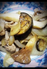 生姜焼き風豚肉と野菜炒め