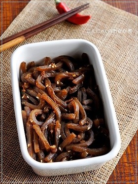 我が家の常備菜④ こんにゃくのおかか煮