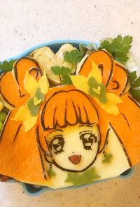 プリキュアのキュアロゼッタのキャラ弁♪♪