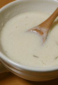 たまねぎ氷の豆乳スープ