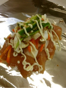 鶏胸肉のホイル焼き