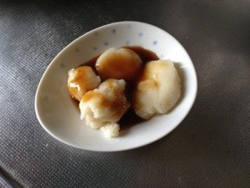 こどもと作るおやつ^_^豆腐月見だんご