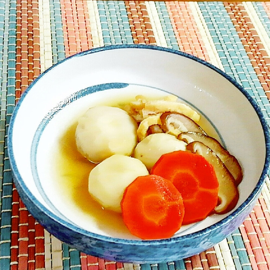 小芋（里芋）とうす揚げ・椎茸の煮物♪の画像