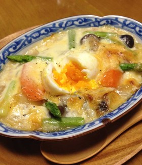 半熟たまごのスパグラタン〜アレンジ〜