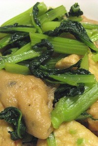 小松菜とおでんダネの麺つゆ煮