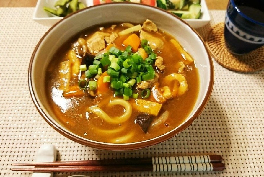 残りカレーリメイクカレーうどんの画像