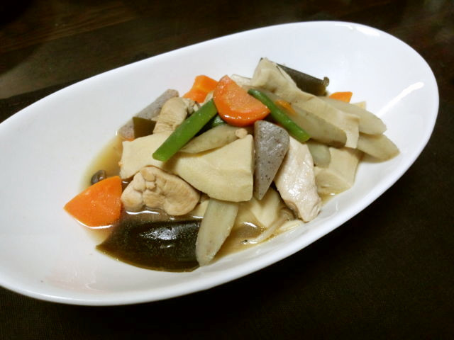 簡単♪和食おかず『高野豆腐と鶏の煮物』♡の画像