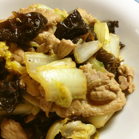 白菜と豚肉の中華風炒め物