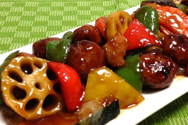 豚肉ボールとゴロゴロ野菜の黒酢酢豚 レシピ 作り方 By ぽっぽっぽ クックパッド 簡単おいしいみんなのレシピが376万品