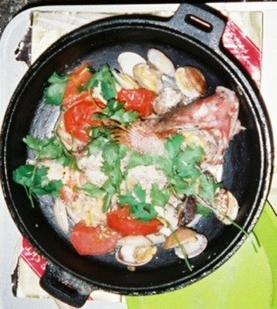 ダッチオーブンでアクアパッツァの写真