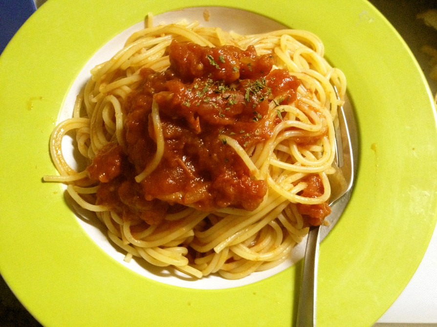 トマトソーススパゲッティの画像