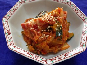 簡単☆かぼちゃとキムチのサラダ