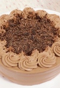 チョコ生デコレーションケーキ