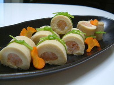 高野豆腐の海老巻きの写真