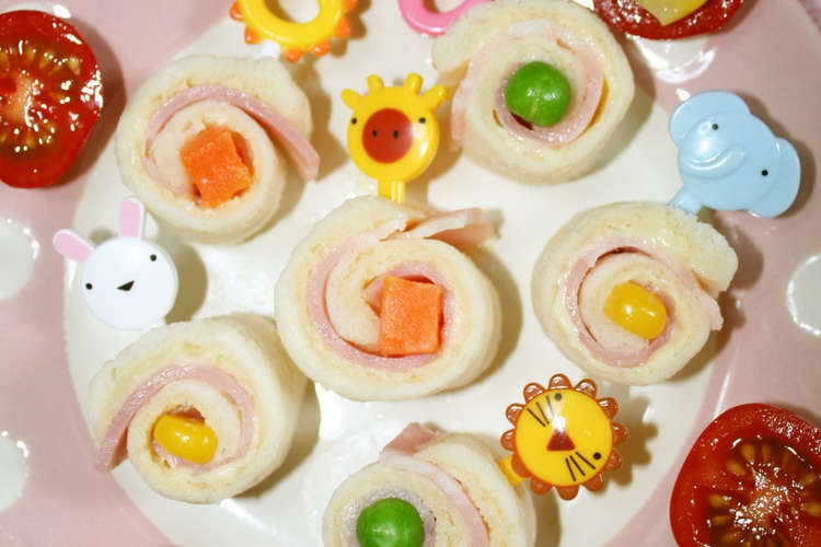 お弁当に 可愛いワンポイントロールサンド レシピ 作り方 By Yakopuyo クックパッド 簡単おいしいみんなのレシピが356万品