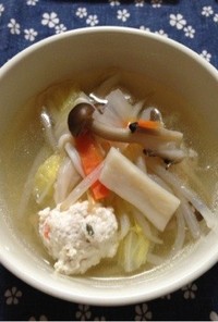 ふわっふわ鶏団子＆白菜の春雨スープ☆*ﾟ