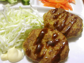 サバ水煮缶のハンバーグ②