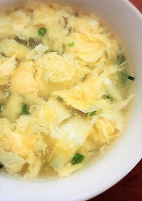 卵と小葱の中華スープ♡