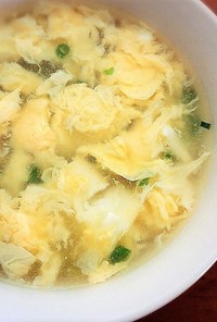 卵と小葱の中華スープ♡