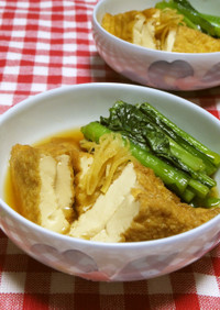 小松菜と厚揚げのあっさり煮物