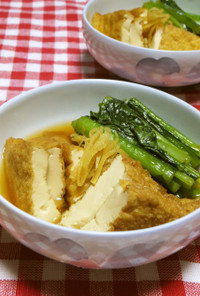 小松菜と厚揚げのあっさり煮物