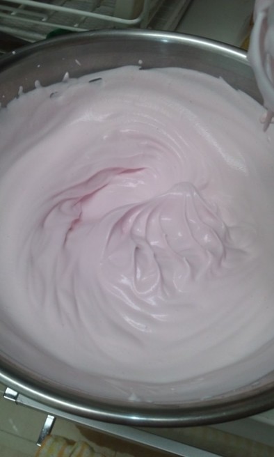カキ氷シロップで☆ホイップクリームの写真