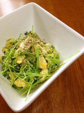 簡単副菜 5分で豆苗の炒り玉子