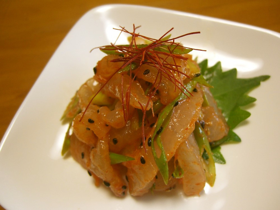 オモニ♪韓国のお刺身　鯛のフェの画像