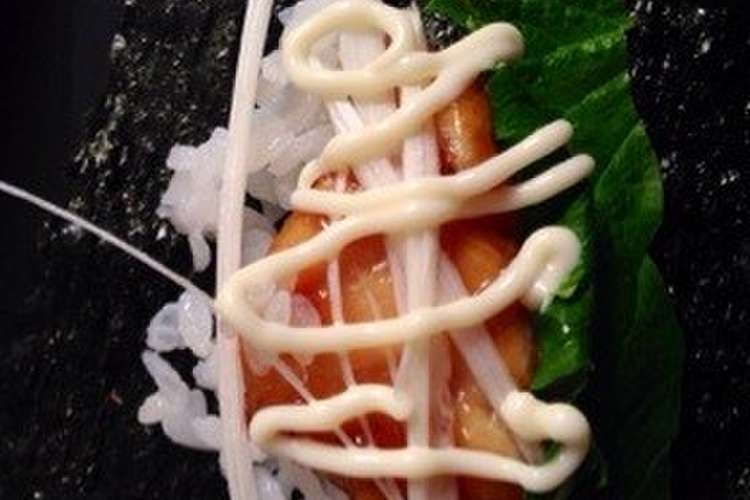 チキン照焼き手巻 海外で出来る寿司ネタ レシピ 作り方 By らぶばあど クックパッド