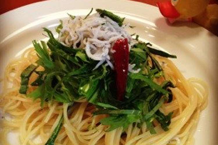 しらすと水菜のペペロンチーノ レシピ 作り方 By りヴぁろばうわう クックパッド 簡単おいしいみんなのレシピが378万品