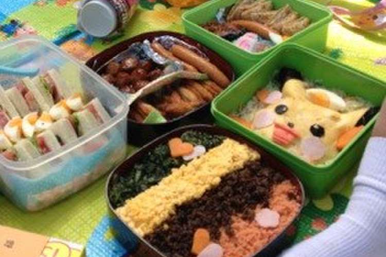13運動会お弁当 ピカチュウ記録 レシピ 作り方 By ナナ７月７日にママ クックパッド