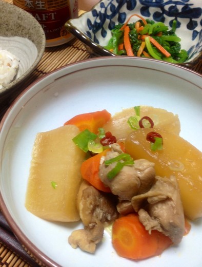 甘辛♬鶏と大根の炒り煮の写真