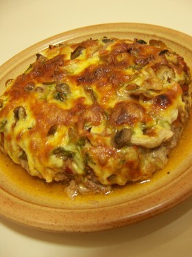 トロトロチーズの♪大きなピザハンバーグ