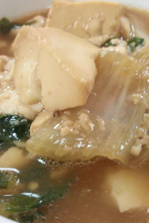 母の味、ヘルシーな豆腐と白菜の甘煮の画像