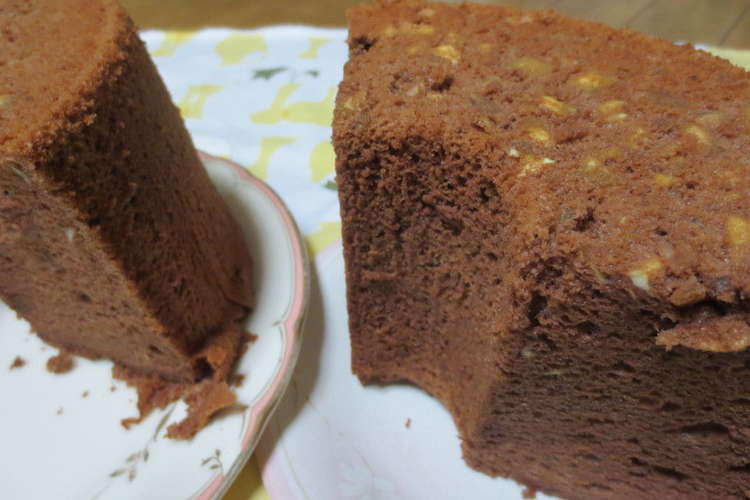 全卵使用のココアとゆで栗のシフォンケーキ レシピ 作り方 By ハッピーさるぼぼ クックパッド