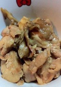 鳥モモ肉と舞茸の炒め物