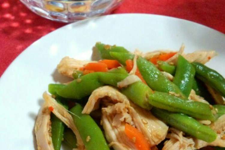 鶏ととうろく豆のゴマだれ和え レシピ 作り方 By Takemai クックパッド 簡単おいしいみんなのレシピが353万品