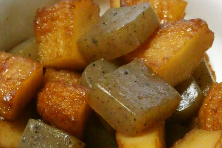 お弁当に さつま揚げとこんにゃくの甘辛煮 レシピ 作り方 By ｍｏｋｏｓｎｏｗ クックパッド