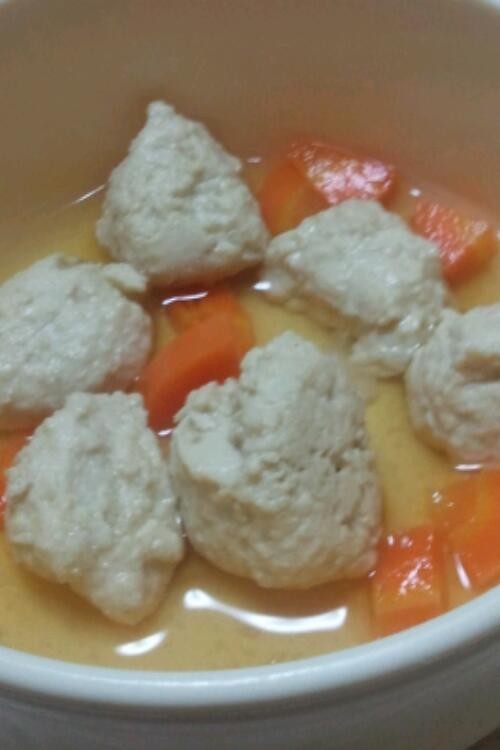 離乳食☆豆腐とササミのふわふわ団子の画像