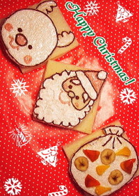 飛び出す☆クリスマスフルーツサンドイッチ