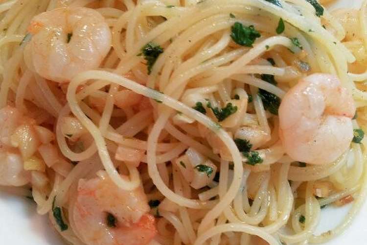 簡単 海老のオイルパスタ レシピ 作り方 By メグトラマン クックパッド 簡単おいしいみんなのレシピが352万品