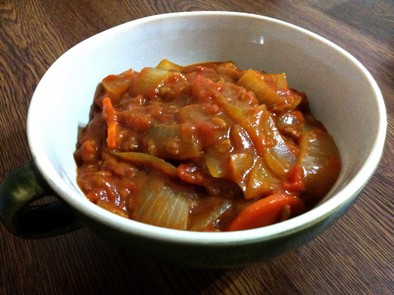 【3合炊き炊飯器】トマトカレーの写真