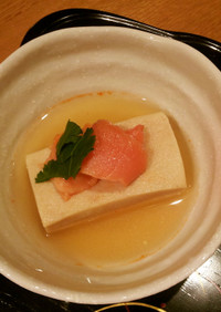高野豆腐とスモークサーモン